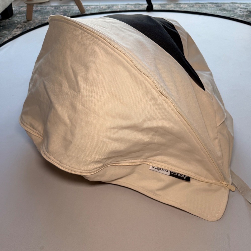 Bugaboo Donkey 3 Sun Canopy Cream White Extendable Mesh Window Stroller Hood 2 5